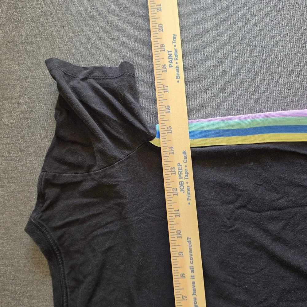 Converse Girls Black Rainbow Logo Stripe T-Shirt Dress Size L 12-13 Yrs